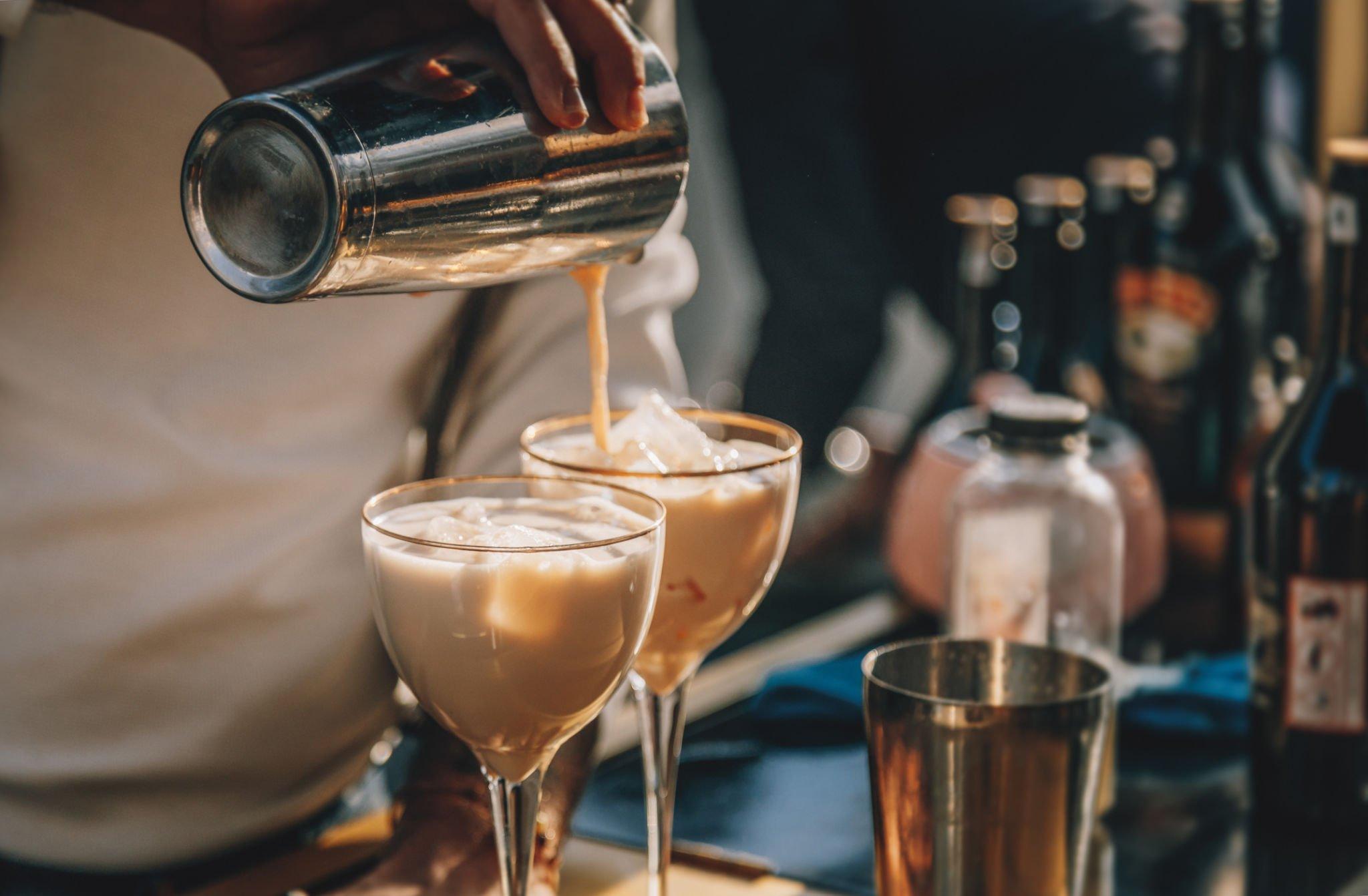 Make iced coffee at home with hot coffee: brew, chill, pour over ice.